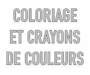 Crayons de couleur, coloriages