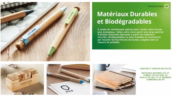 OBJETS PUBLICITAIRES ECOLOGIQUES ET RESPONSABLES OBJETS PUBLICITAIRES ECOLOGIQUES ET RESPONSABLES
